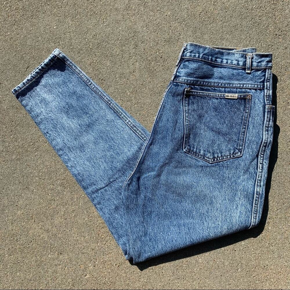 Vintage Bill Blass acid wash high rise taper ankle mom jeans 31" WAIST